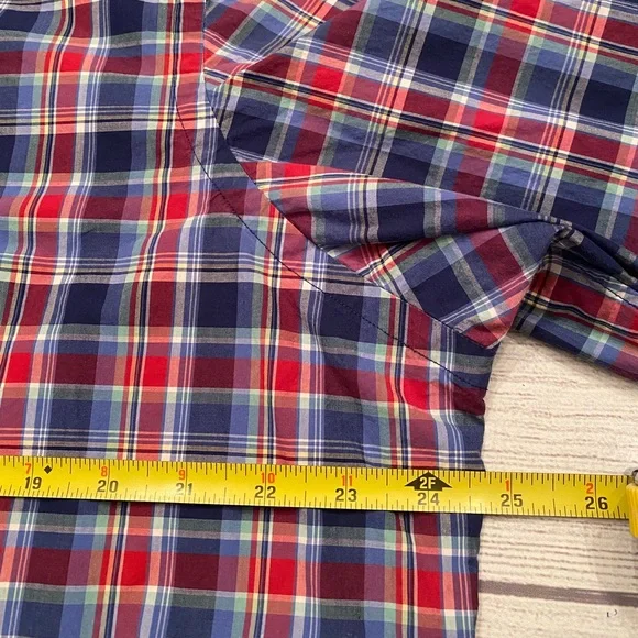Ralph Lauren Men's Plaid Shirt in Red and Blue - Picture 9 of 10